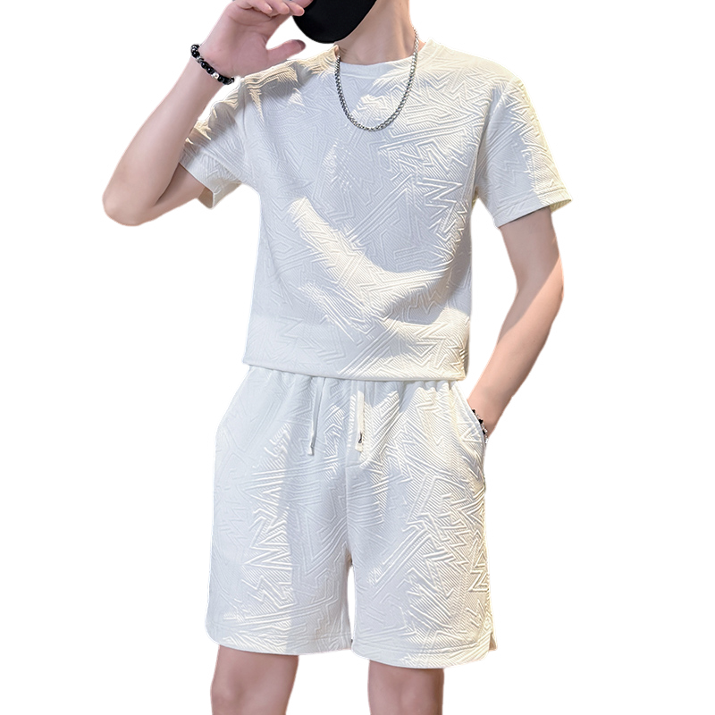 K58T58-P90控136夏季社会小伙工装套装夏装韩版运动服A,男装休闲套装,星座312A