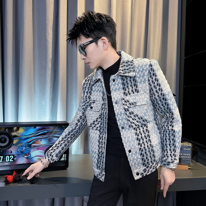 312A-S60-P130 控170 秋冬季呢子韩版男装夹克潮流高级秋冬上衣C