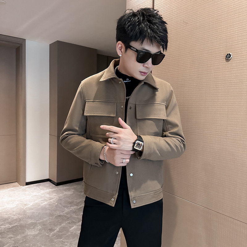 312A-2112-P130控170秋冬季呢子韩版男装夹克潮流高级秋冬上衣A,男装夹克,星座312A