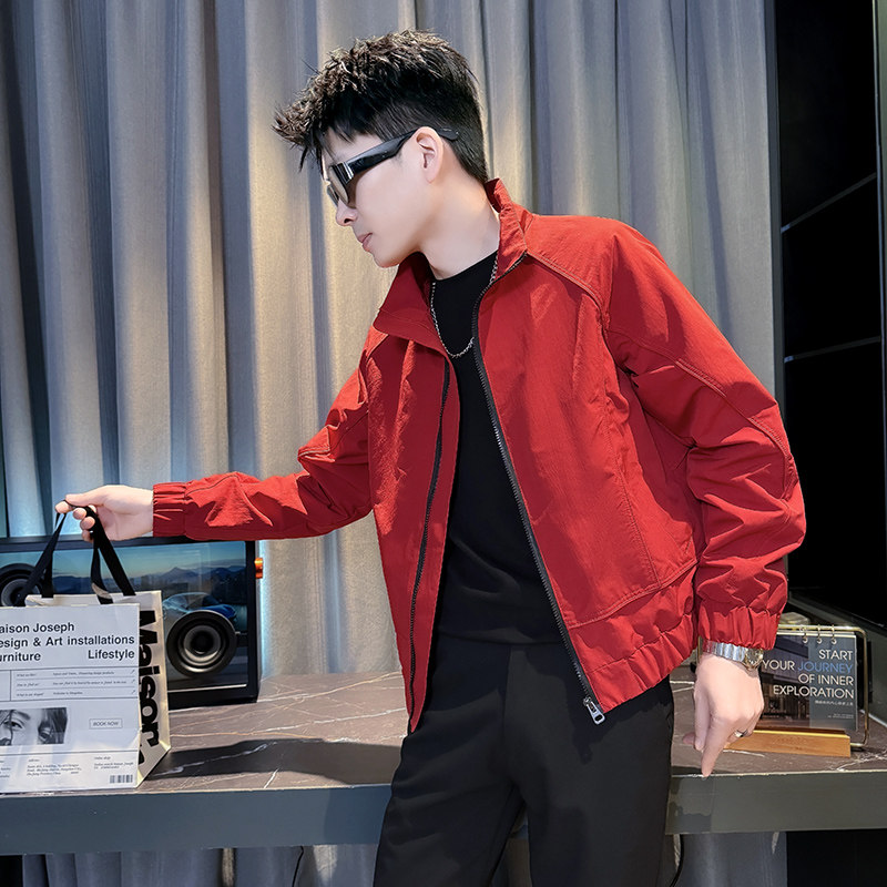 312A-J603-P98 控145 春季新款社会小伙夹克外套男潮流韩版上衣A图片