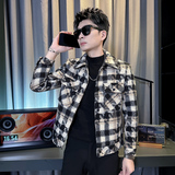 312A-S62-P130控170秋冬季呢子韩版男装夹克潮流高级秋冬上衣D，男装夹克，星座312A