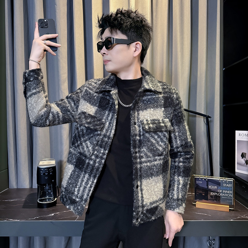 312A-S51-P130控170秋冬季呢子韩版男装夹克潮流高级秋冬上衣C,男装夹克,星座312A