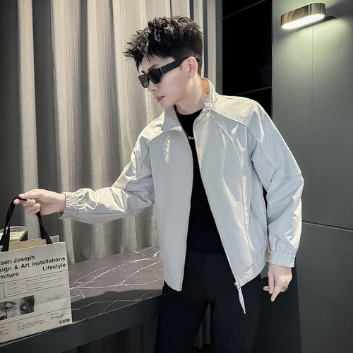 312A-J612-P98 控145 秋季新款社会小伙夹克外套男潮流韩版上衣A