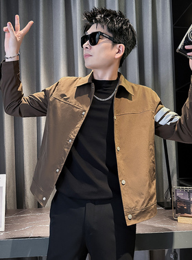 312A-J526-P98 控138 秋季新款社会小伙夹克外套男潮流韩版上衣B