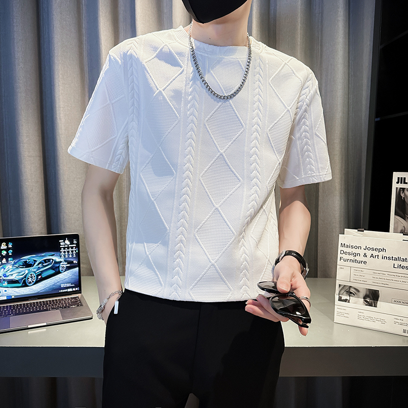 2367-P45控69新款社会小伙短袖T恤修身潮流男士半袖体恤B，男装T恤，星座312A