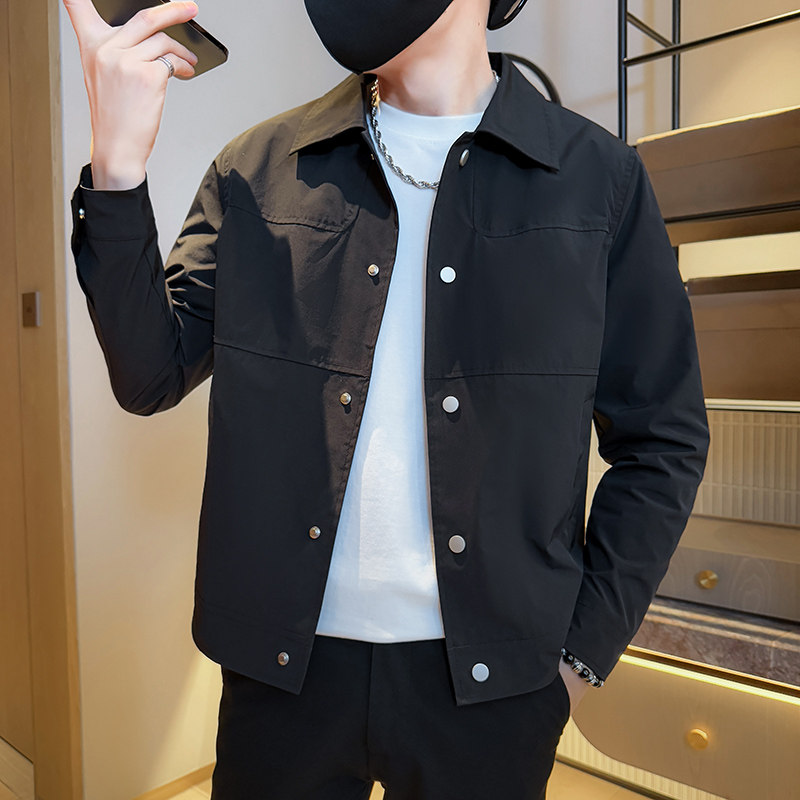 312A-J508-P98 控138 新款社会小伙夹克外套男潮流韩版上衣B图片