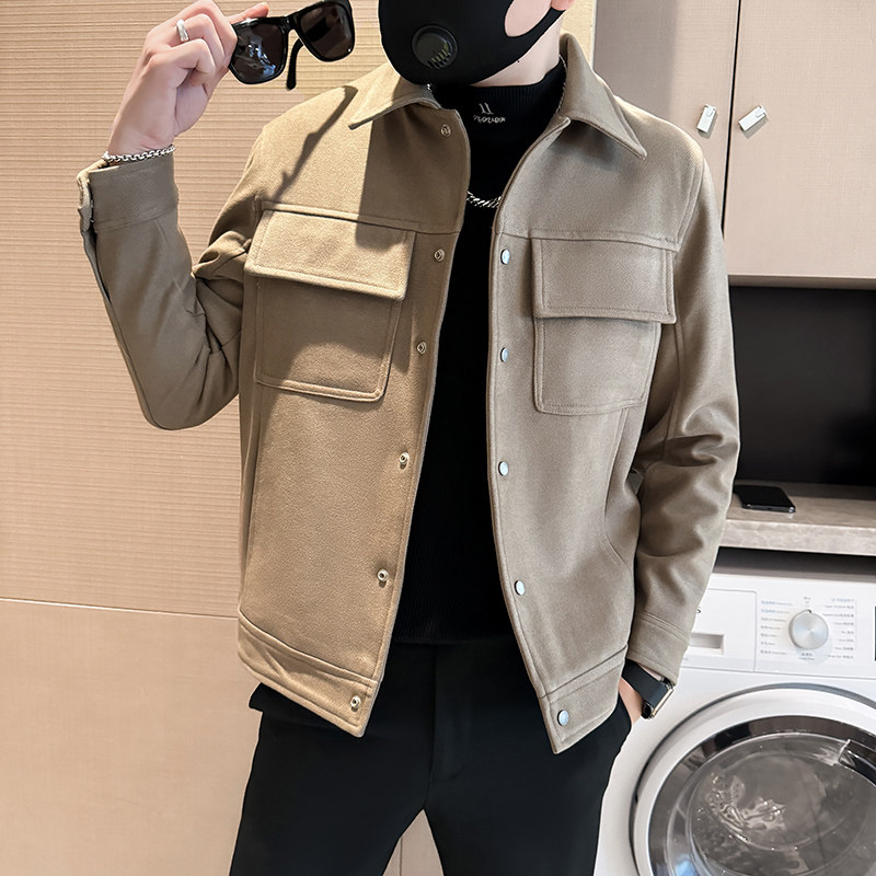 312A-2112-P130控170秋冬季呢子韩版男装夹克潮流高级秋冬上衣A,男装夹克,星座312A