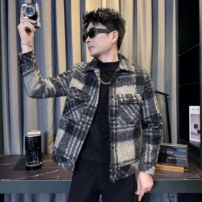 312A-S51-P130控170秋冬季呢子韩版男装夹克潮流高级秋冬上衣B,男装夹克,星座312A