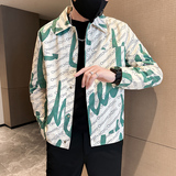 312A-2819-P100控138秋季新款社会小伙夹克外套男潮流韩版上衣A，男装夹克，星座312A