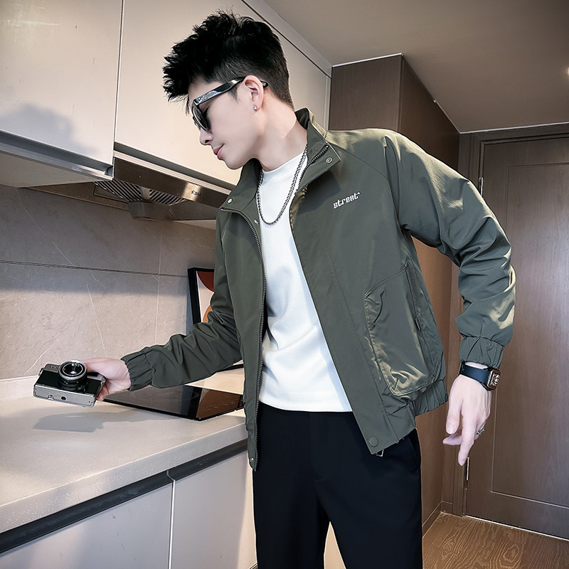312A-2812-P98 控138 春季新款社会小伙夹克外套男潮流韩版上衣B图片