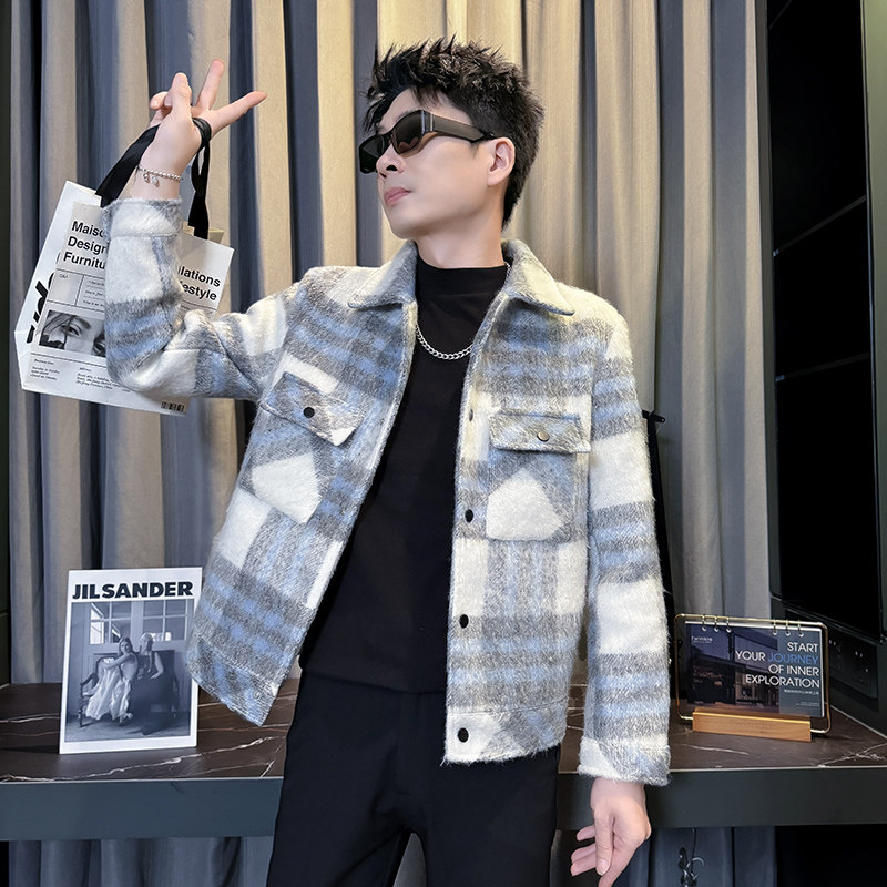 312A-S52-P130控170秋冬季呢子韩版男装夹克潮流高级秋冬上衣A,男装夹克,星座312A