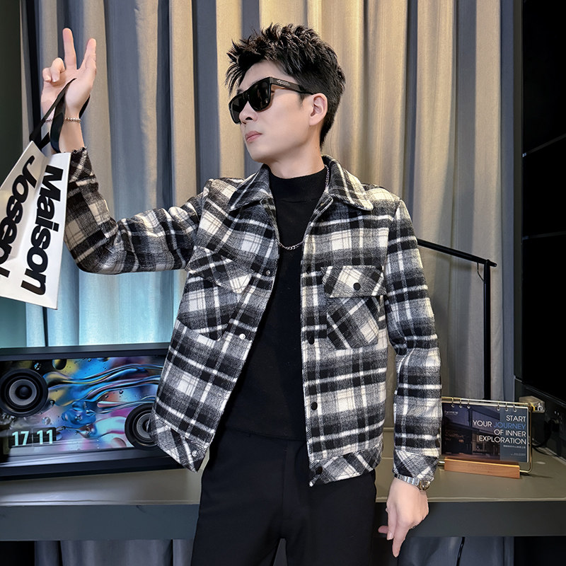 312A-S61-P130控170秋冬季呢子韩版男装夹克潮流高级秋冬上衣C,男装夹克,星座312A