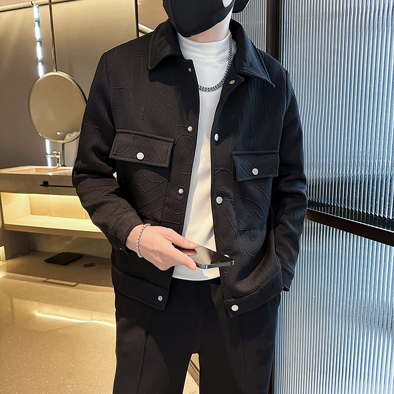 312A-9901-P120 控165 秋季新款社会小伙夹克外套男潮流韩版上衣C图片