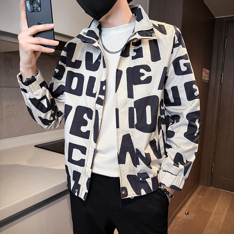 312A-J516-P98 控138 秋季新款社会小伙夹克外套男潮流韩版上衣A