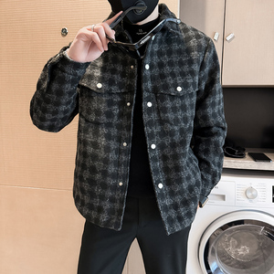 312A-9910-P130 控170 秋冬季呢子韩版男装夹克潮流高级秋冬上衣A图片