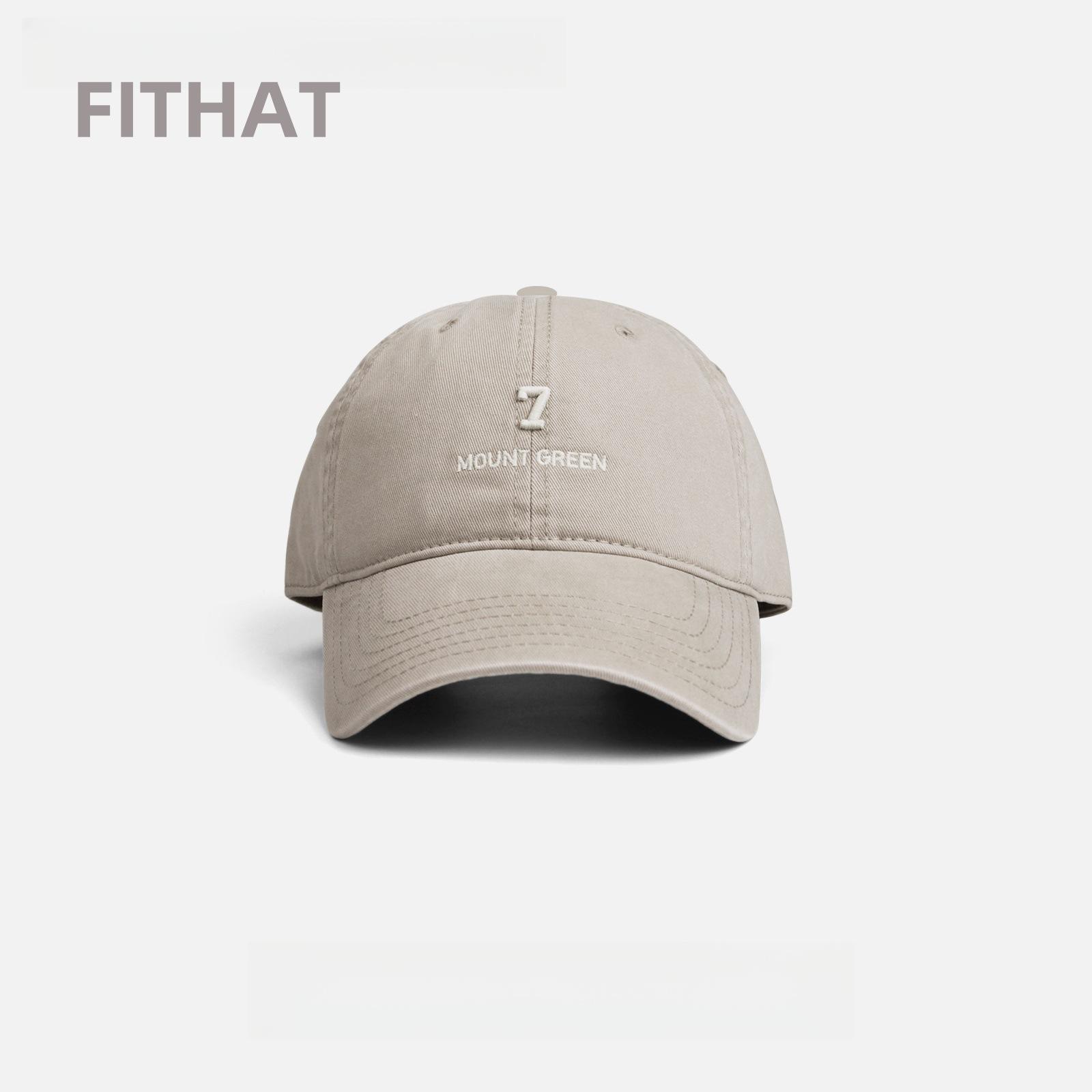 帽子春秋鸭舌帽男士女显脸小2025新款软顶刺绣7水洗夏季棒球帽潮