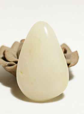 细腻37.3克白玉挂件吊坠把件手玩件新疆和田玉籽料原石原料