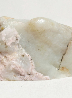 粉红玉597.8克白玉山流水新疆和田玉籽料原石原料雕刻料俏色