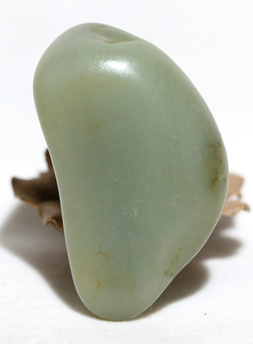 新疆和田玉籽料原石原料◆细腻把件91.1克青玉◆天然真皮籽玉◆