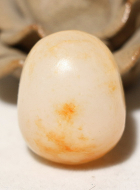 油润18.99克白玉挂件吊坠把件手玩件新疆和田玉籽料原石原料