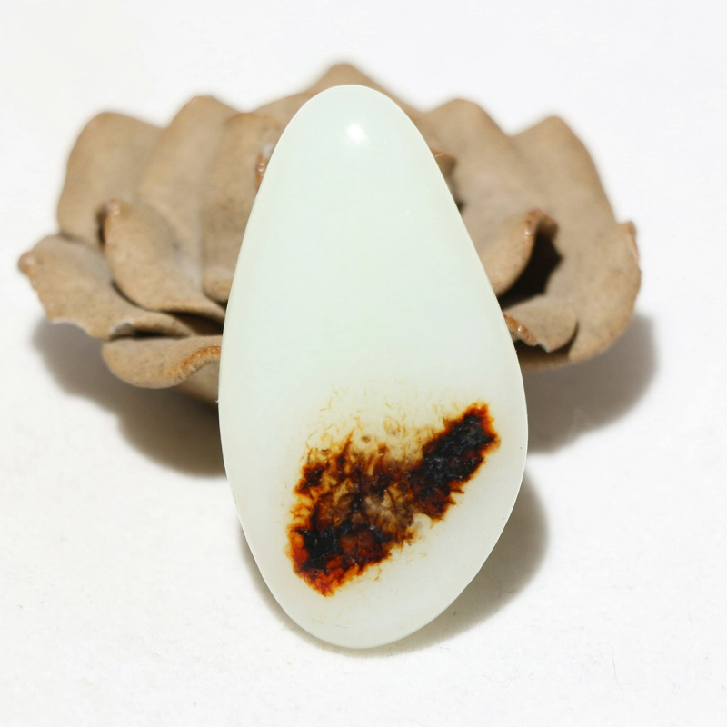 油润24.01克羊脂白玉吊坠挂件新疆和田玉籽料