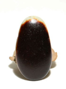 黑皮85.9克墨星白玉把件手玩件挂件手链籽新疆和田玉籽料原石原料