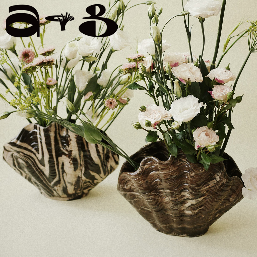 telos中古风手工陶瓷海贝壳花瓶