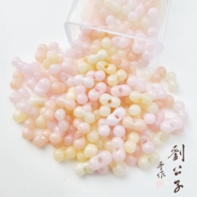 国产仿玉奶油果冻花生米珠刘公子手作diy手链项链手机链饰品配件