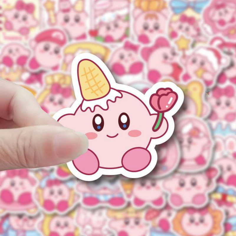 星之卡比贴纸100张可爱卡通行李箱头盔手帐笔记本电脑DIY装饰贴画,3C数码配件,笔记本个性小贴纸,淘宝优惠券,粉丝福利购,淘宝优惠卷