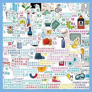 化学元 饰桌面贴画 素表贴纸创意学生中考高考学习知识辅助手帐装