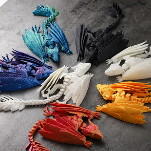 3d打印始祖鸟羽毛飞龙翼龙关节可动仿真模型手办礼物玩具教具造景