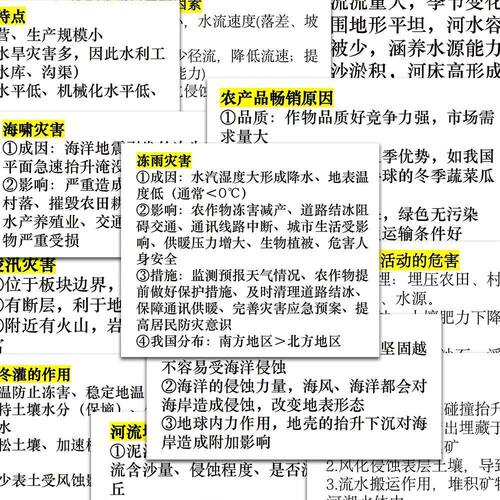 高考地理文字学习贴纸手帐装饰