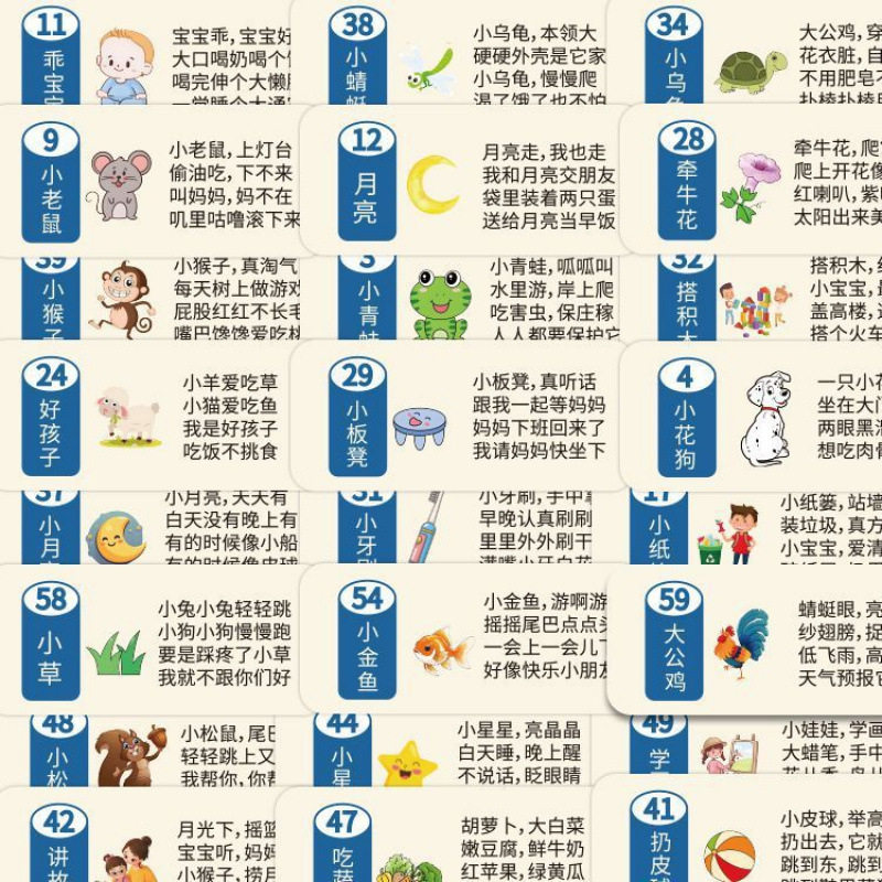 顺口溜贴纸120张儿童早教成长手册手机电脑手帐行李箱DIY装饰防水,3C数码配件,笔记本个性小贴纸,淘宝优惠券,粉丝福利购,淘宝优惠卷