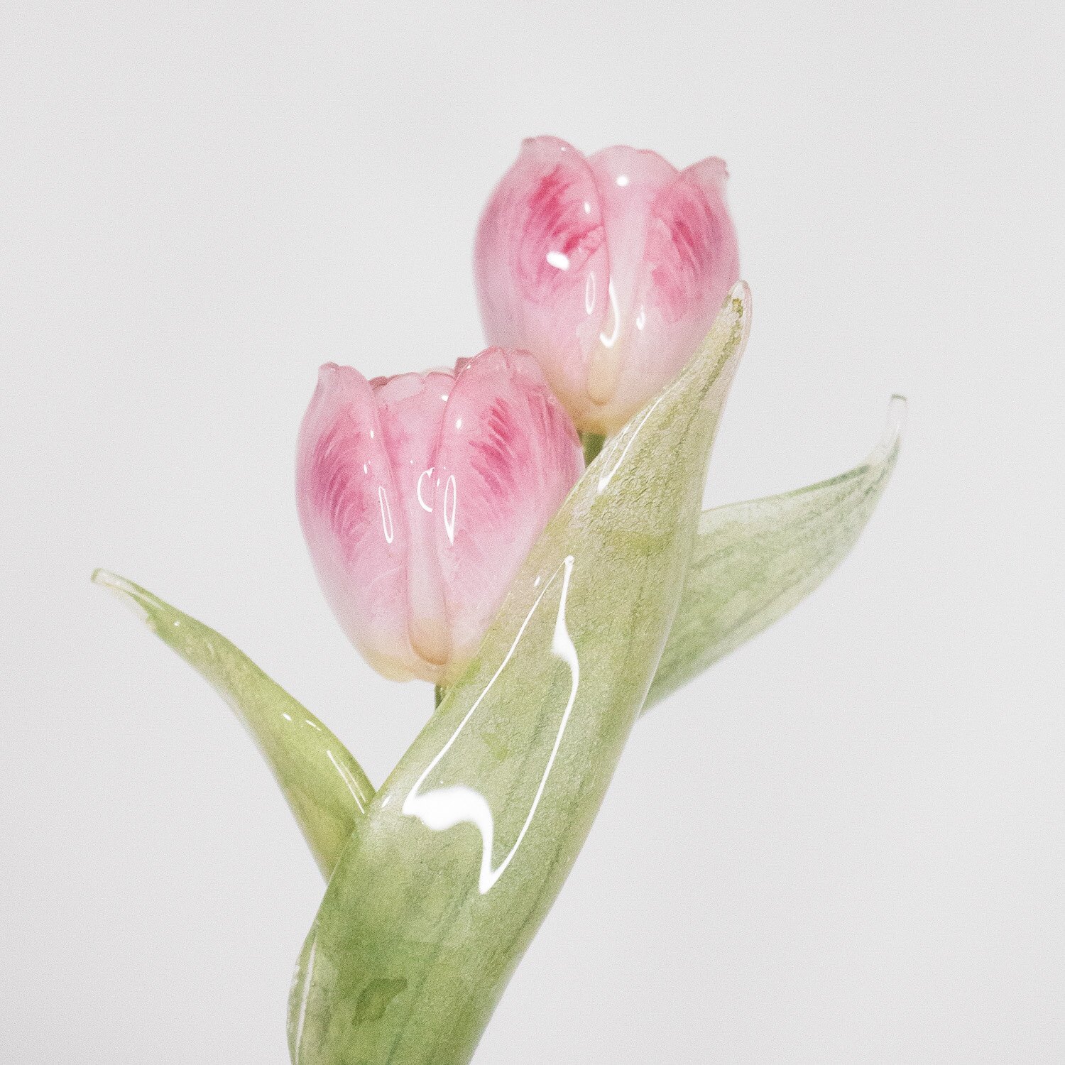 原创手作水彩郁金香发簪粉色发饰日常百搭配饰汉服旗袍头饰女