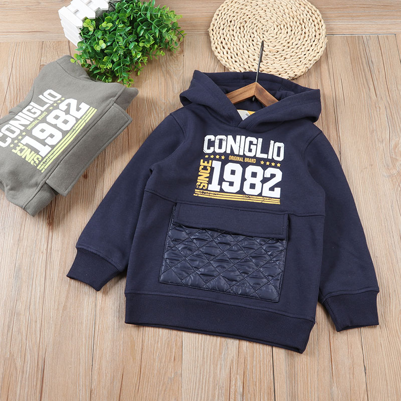 外贸春秋男童加绒套头