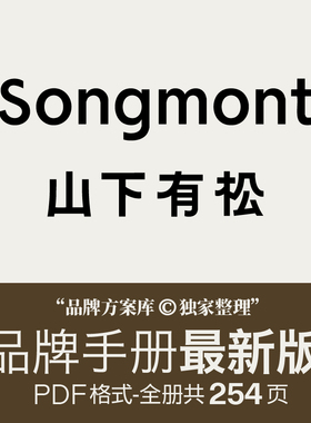 山下有松品牌档案原创整理 品牌方案库独家出品手册PDF箱包vi素材