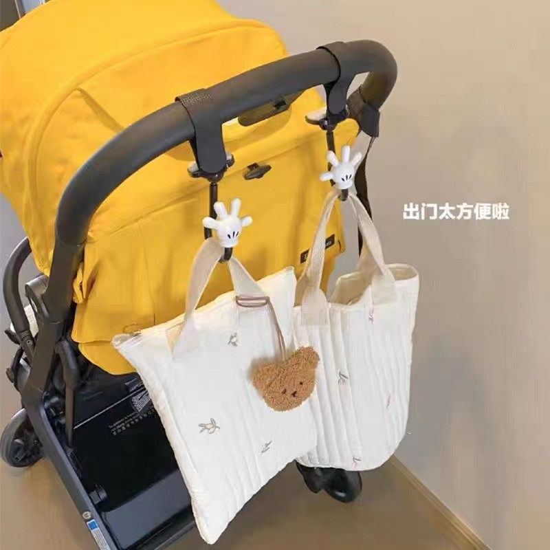 婴儿手推车卡通挂钩遛娃神器挂包米奇置物收纳宝宝车通用挂钩配件
