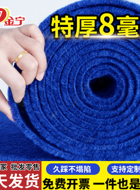 金宁蓝色特厚地毯大面积舞台展会开业店铺防滑迎宾庆典满铺长期用