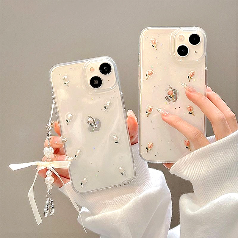 ins立体郁金香适用vivoS20手机壳S19/S18滴胶x200创意X100女y300/Y200/Y100软iQOONeo10/9防摔套Y78/Y36/Y37