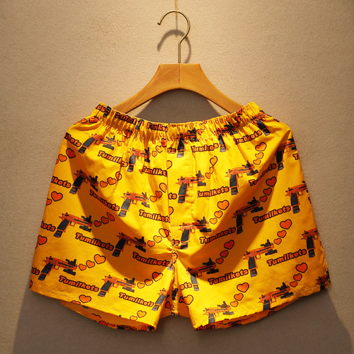 全棉男士宽松内裤印花个性阿罗裤