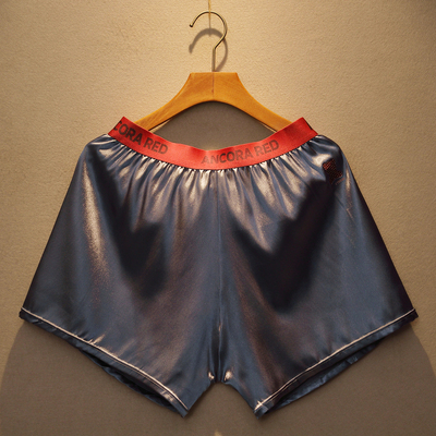 新款冰丝男士家居短裤睡裤阿罗裤