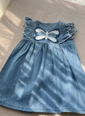 元 英国 Stell* 宝宝背带裤牛仔连衣裙儿童夏季上衣薄款0-3岁2男