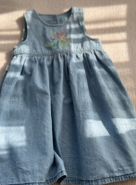 元 英国 Stell* 浅蓝色牛仔连衣裙3-6个月宝宝裤婴儿背带裤连衣裙