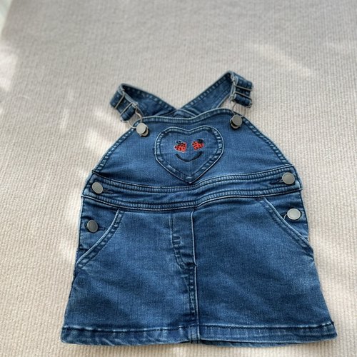 元 英国 Stell* 草莓背带裙女童牛仔连衣裙夏装儿童宝宝礼服夏季