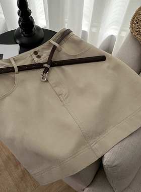 1CoMo 新款百搭时尚天丝混纺舒适韩版显瘦爆款气质日常短裙2334