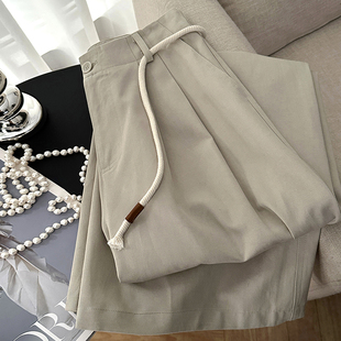 6306 设计感宽松显瘦高腰阔腿休闲裤 1CoMo 天丝混纺舒适百搭韩版