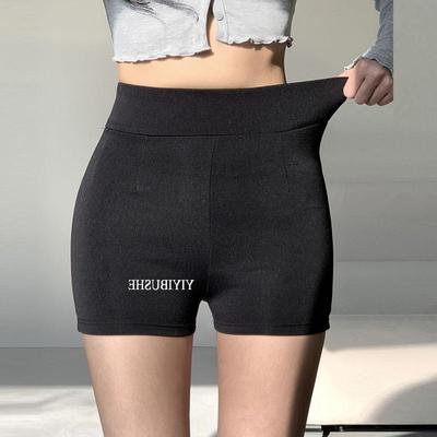 当天发 自制 MM090黑色显瘦~气质弹力高腰百搭休闲短裤jn