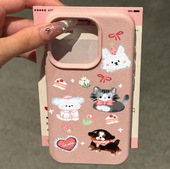 Cute Soft Cat Texture 适用 Camera iPhone TPU Cover Litchi Max Phone Case Large Pro