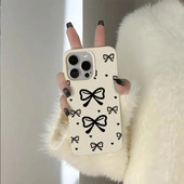 Grain Kawaii Shockproof Bowknot Soft Heart Phone iPhone Max Cover Litchi Pro 适用 Girls