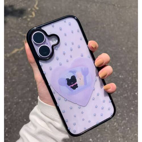 Star Heart Fork Knife Bunny Phone Case 适用 iPhone 17 Pro Max 16 15 14 Acrylic Soft Edge Protective